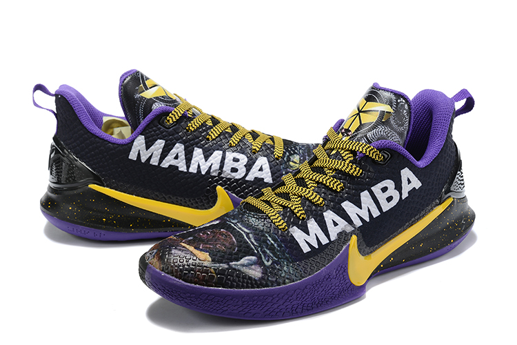 2020 Nike Mamba Focus EP Kobe Mamba Letter Black Purple Yellow - Click Image to Close